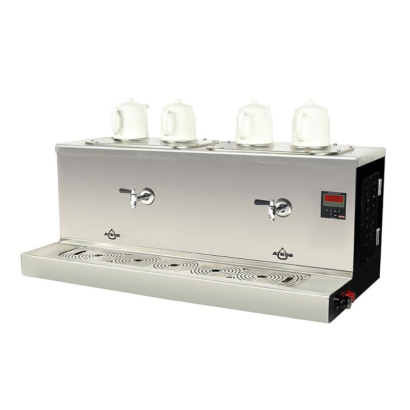 OZTIRYAKILER ATS CAPPADOCIA CAY KAZANI DIGITAL GAZLI+ELEKTRIKLI SIYAH STATIK BOYALI 4 DEMLIKLI CDGE4