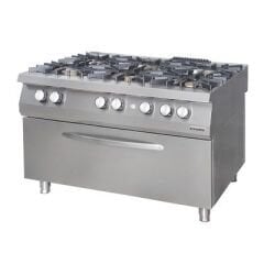 900 Seri Kuzine Büyük Fırınlı Gazlı 6 Açık Ateş 120*90*85