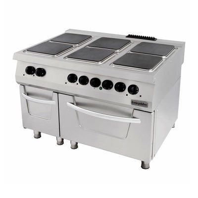 900 Seri Kuzine Fırınlı Elektrikli 6 Kare Plate 120*90*85