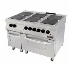 900 Seri Kuzine Fırınlı Elektrikli 6 Kare Plate 120*90*85