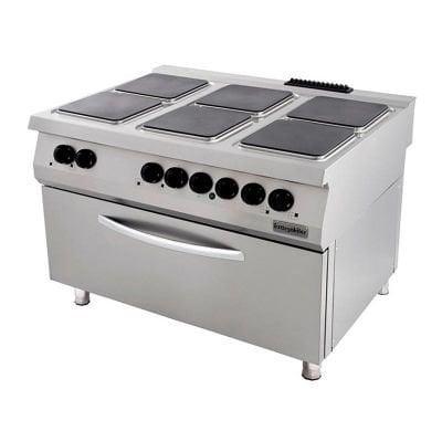 900 Seri Kuzine Büyük Fırınlı Elektrikli 6 Kare Plate 120*90*85