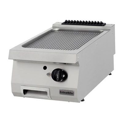 900 Seri Set Üstü Grill Plate Oluklu Gazlı 40*90*30-Sert Krom Kaplı
