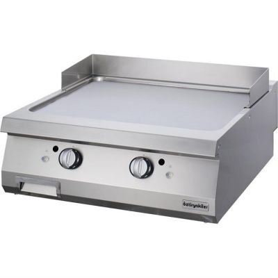 900 Seri Set Üstü Grill Plate Düz Gazlı 80*90*30 Sert Krom Kaplı