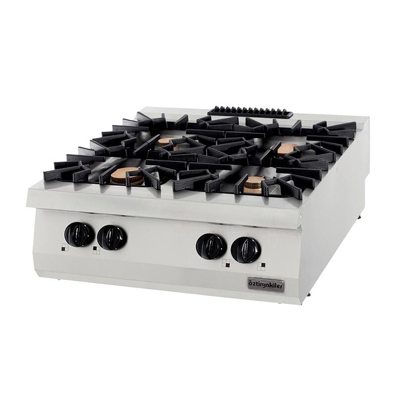 Öztiryakiler OSOG 8090 P Set Üstü Dörtlü Ocak, 80x90x30 cm, Gazlı