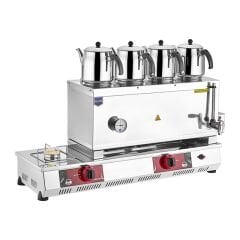 85 MODEL DÖRT DEMLİKLİ ÇAY KAZANI GAZLI CE