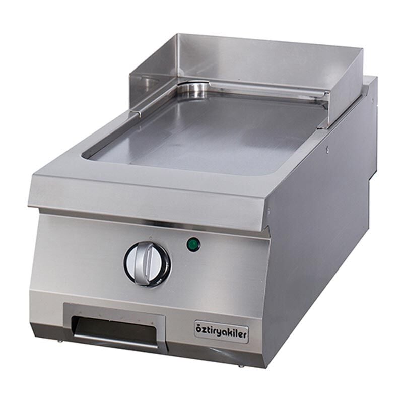 Öztiryakiler Set Üstü Düz Grill Plate, 40x90 cm, Krom, Elektrikli