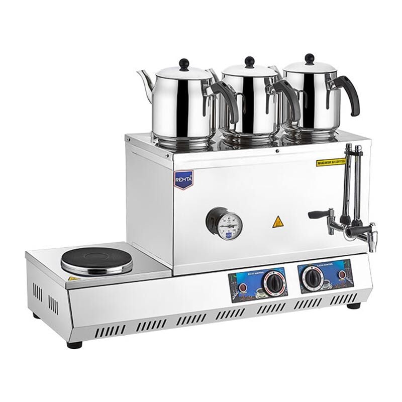 55 Model üç Demlikli çay kazanı