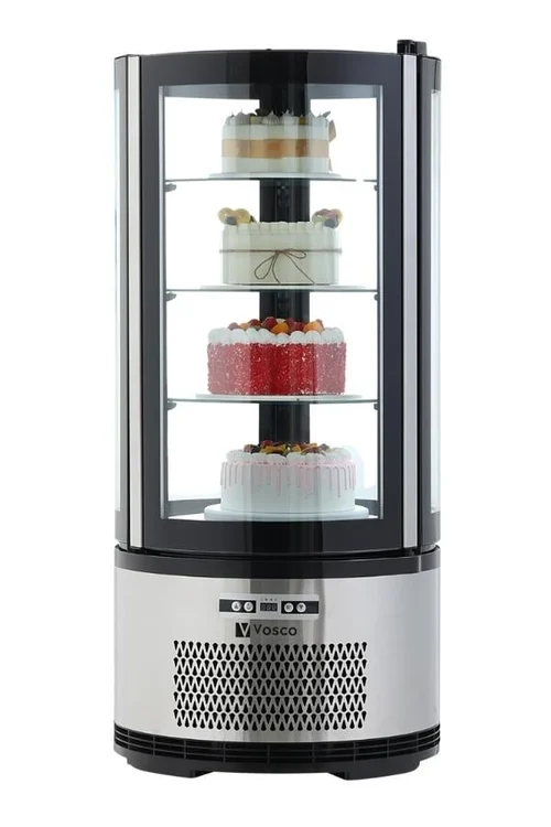 VOSCO DİKEY PASTA TEŞHİR DOLABI (CAM RAF)