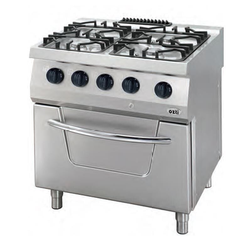 Öztiryakiler 700 Seri OSOGF 8070 L 4 Gözlü Fırınlı Kuzine, 80x70x85 cm, Gazlı