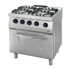 Öztiryakiler 700 Seri OSOGEF 8070 L 4 Gözlü Fırınlı Kuzine, 80x70x85 cm, Gazlı