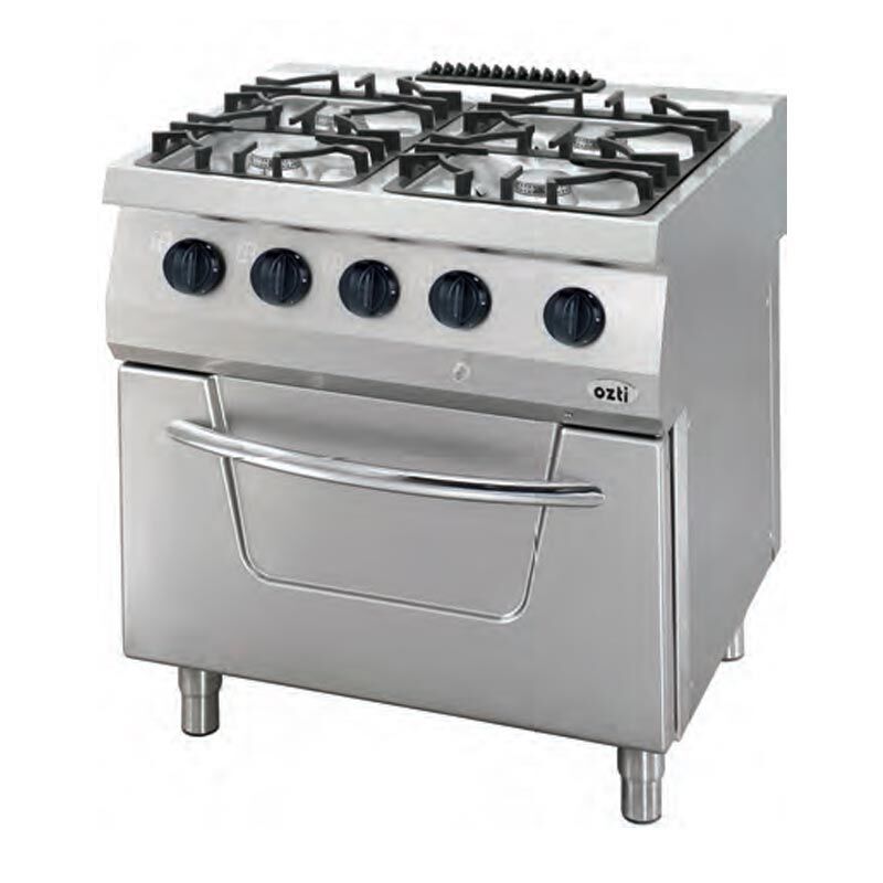 Öztiryakiler 700 OSOGEF 8070 LP Seri 4 Gözlü Fırınlı Kuzine, 80x70x85 cm, Gazlı