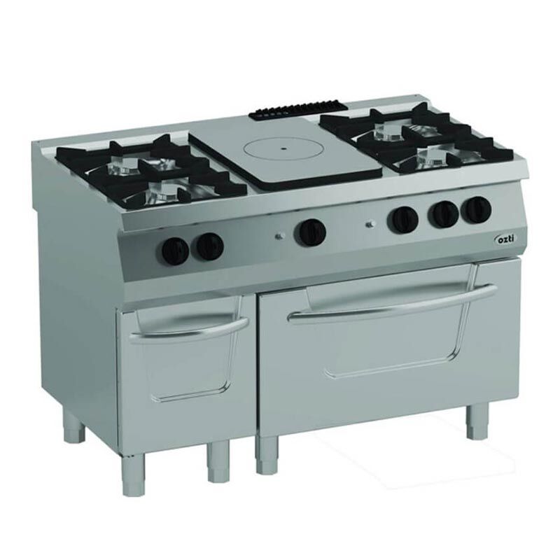 Öztiryakiler 700 Seri OSOGF 12070 LP 4 Gözlü Fırınlı Kuzine, 120x70x85 cm, Gazlı