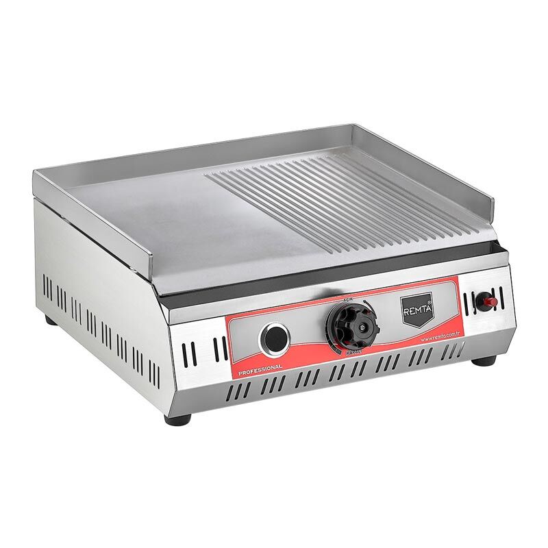 Remta R50CE(PO) Yarı Oluklu Pleyt Izgara, 50 cm, Doğalgazlı
