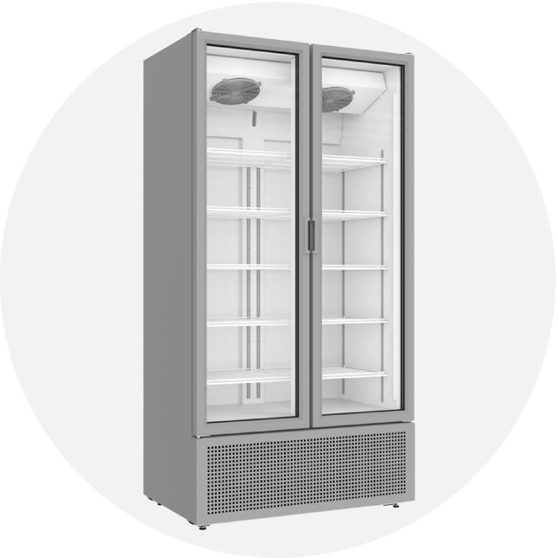 KLİMASAN İKİ KAPILI DİKEY ŞİŞE SOĞUTUCU ÇİFT KAPILI INOVA 1000 WOC