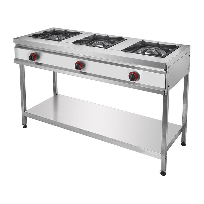 3 lü Ayaklı Taban Raflı Gazlı CE