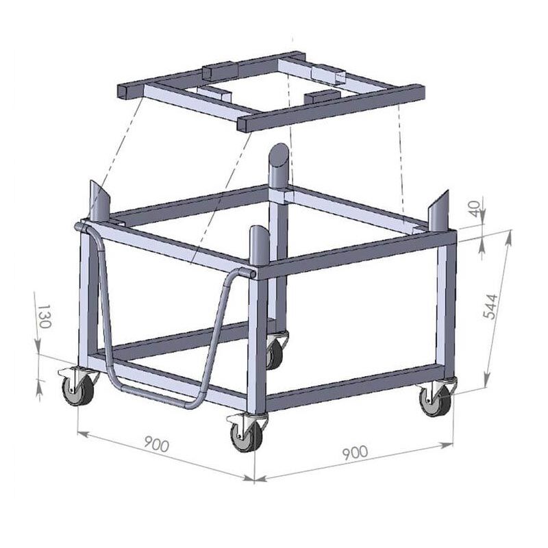 KAZAN TAŞIMA ARABASI (YER OCAĞI ÜSTÜ) 95*85*60