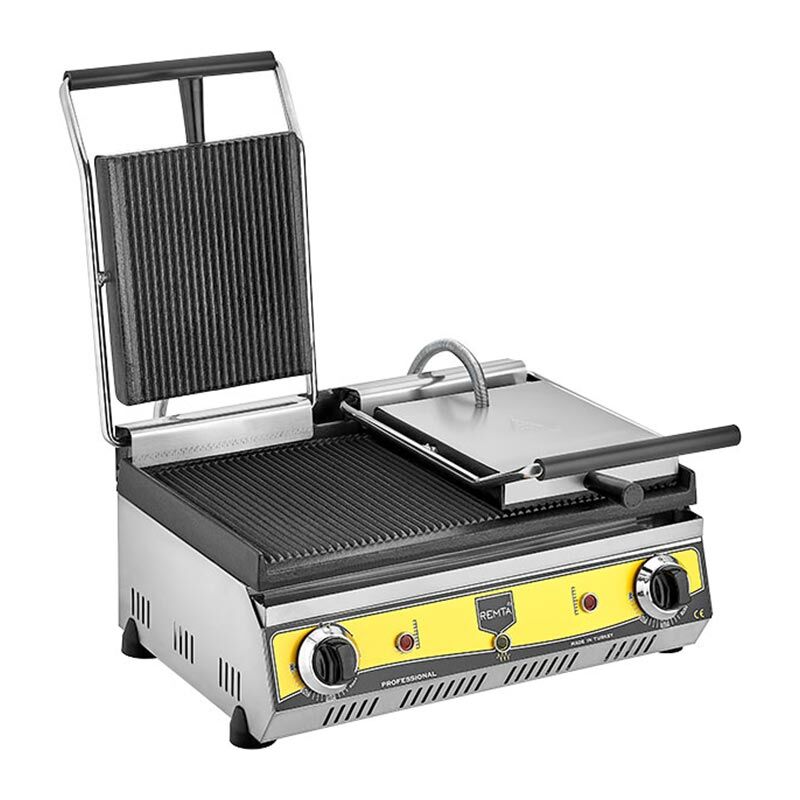 Çift Kapak Oluklu  tost makinesi Elektrikli