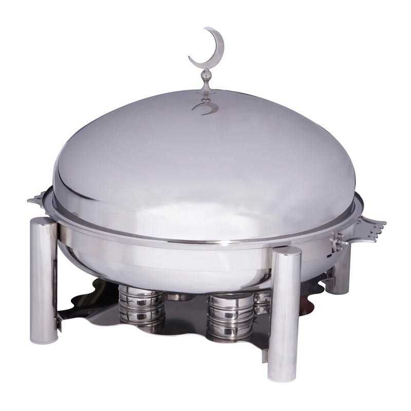 CHAFING DISH YUVARLAK 80 CM KAPAK WAS AYAK