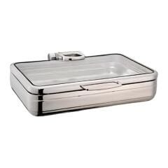 ÖZTİRYAKİLER LUX CHAFİNG DİSH HİDROLİK CAM KAPAK KARE 4L 1/2 GN