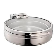 ÖZTİRYAKİLER LUX CHAFİNG DİSH HİDROLİK CAM KAPAK YUVARLAK 6L 2/3 GN