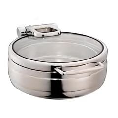 ÖZTİRYAKİLER LUX CHAFİNG DİSH HİDROLİK CAM KAPAK YUVARLAK 4L 1/2 GN